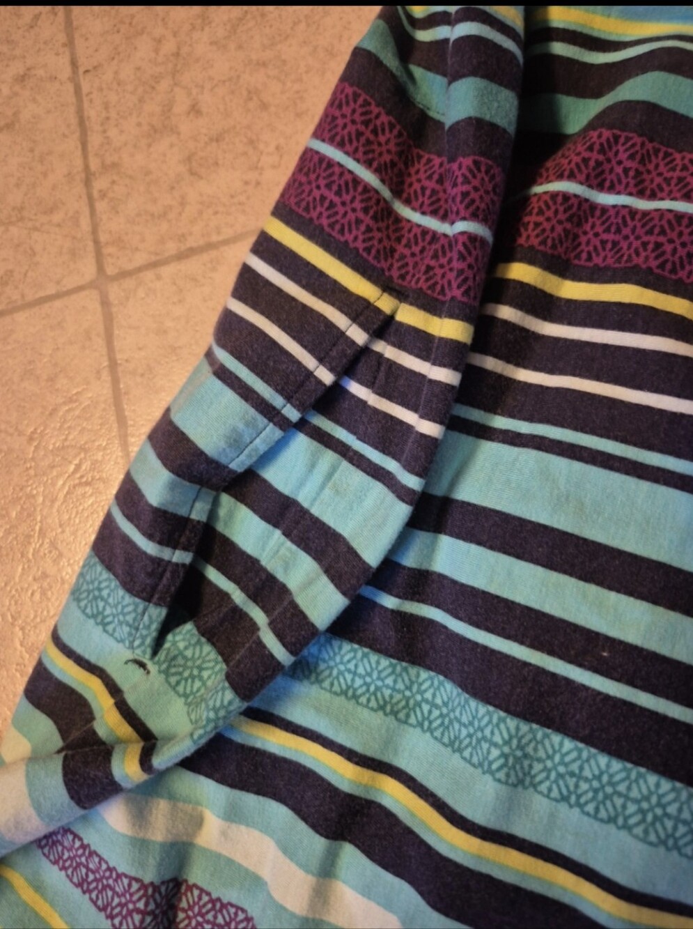 Athleta Striped Maxi Dress Size L - Picture 6 of 9